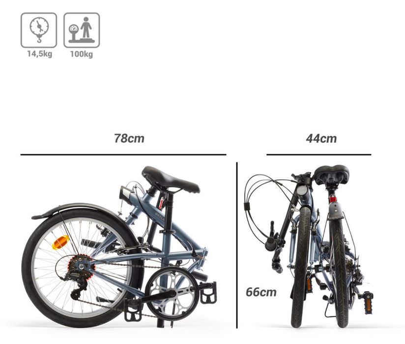 Bicicleta Btwin pliabila