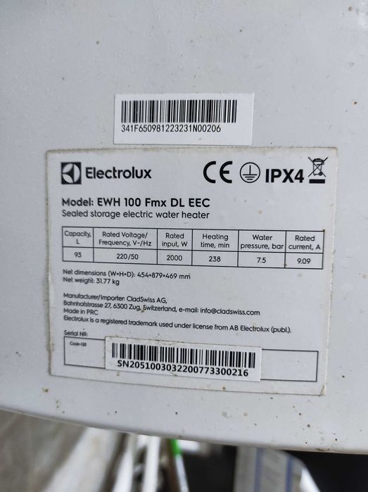 Boiler electric Electrolux 2000W