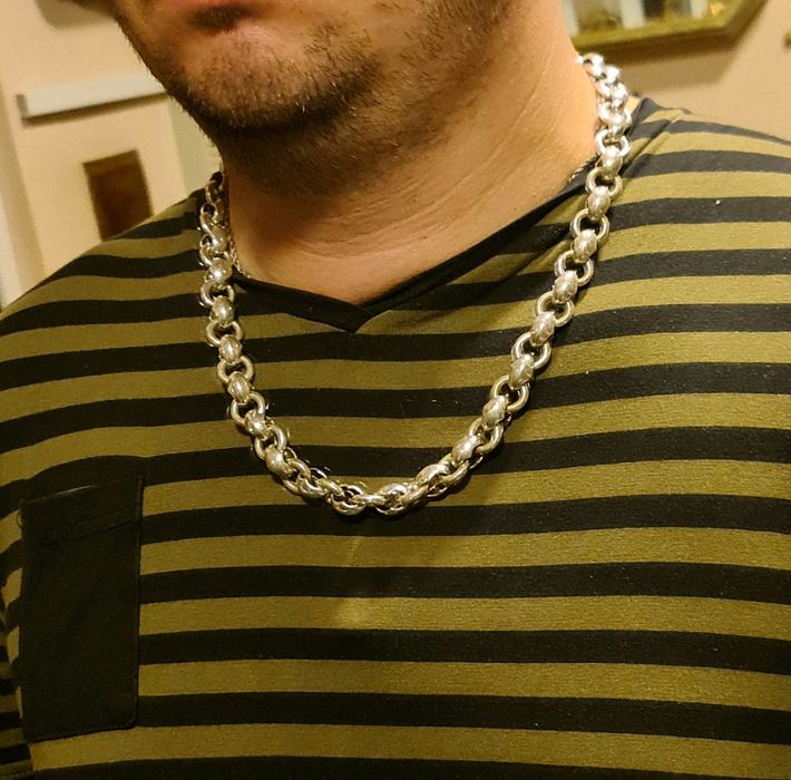 Superb lant foarte masiv argint 925 175 gr,model deosebit,60 cm,nou