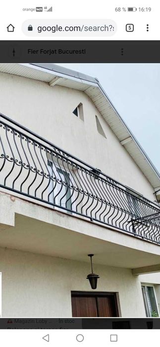 Balustrade din fier forjat și antichizat și lăcuit.