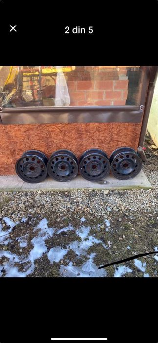 4 Roti/Jante Otel-Originale Bmw pe 16 cu Capace