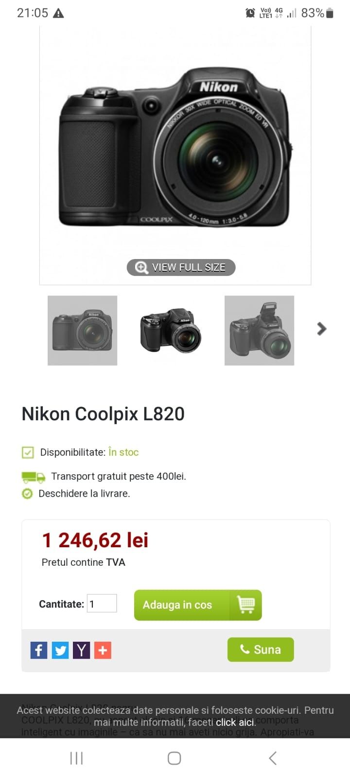 Nikon colpix L 820