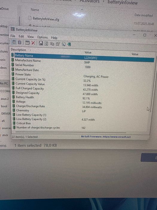 Laptop Lenovo Ideapad slim 3, Fara display, baterie L22M3PFL