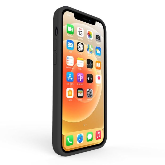 Husa iPhone 11, 12, 13, 14 Pro/Max/Mini, Silicon ,Alcantara interior