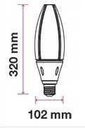 LED Крушка 60W  E40 V-tac Samsung чип 5г 6500lm Цокъл Е40