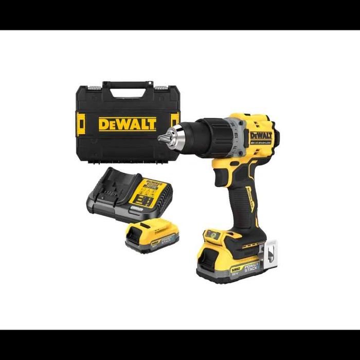 Акумулаторен винтоверт  с безчетков двигател с 2 батерии и зарядно