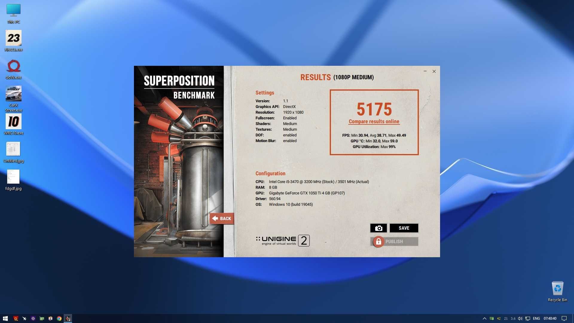 ГеймингPC i5-3470/4ядрен/GTX1050TI-4gb/8gbDDR3/64gbssd/500hdd/550WPSU