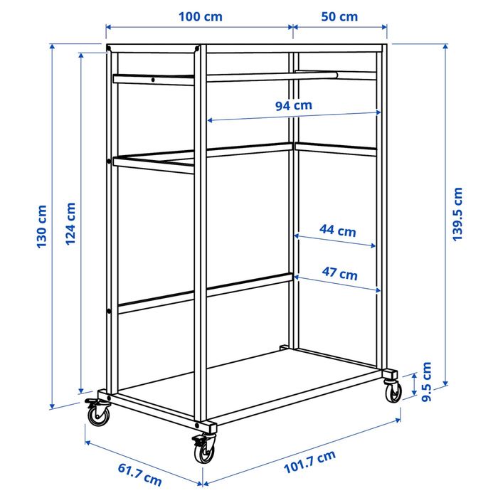 Dulap deschis pentru haine Ikea Ravaror
