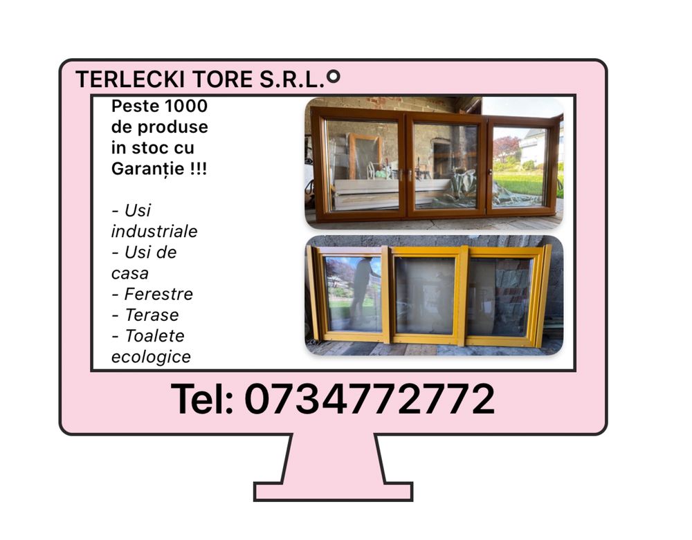 FEREASTRA LEMN ALU Termopan geam casa cabana H 126 x L 295 Germania B2