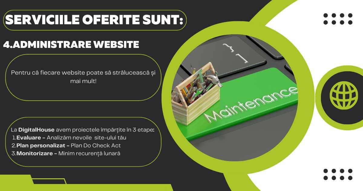 Website de prezentare, magazine online si mentenanta pentru tine