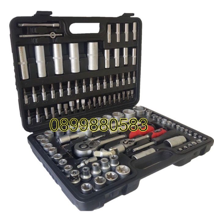 Комплект гедоре 108 части + прожектор падарък Stahlmayer