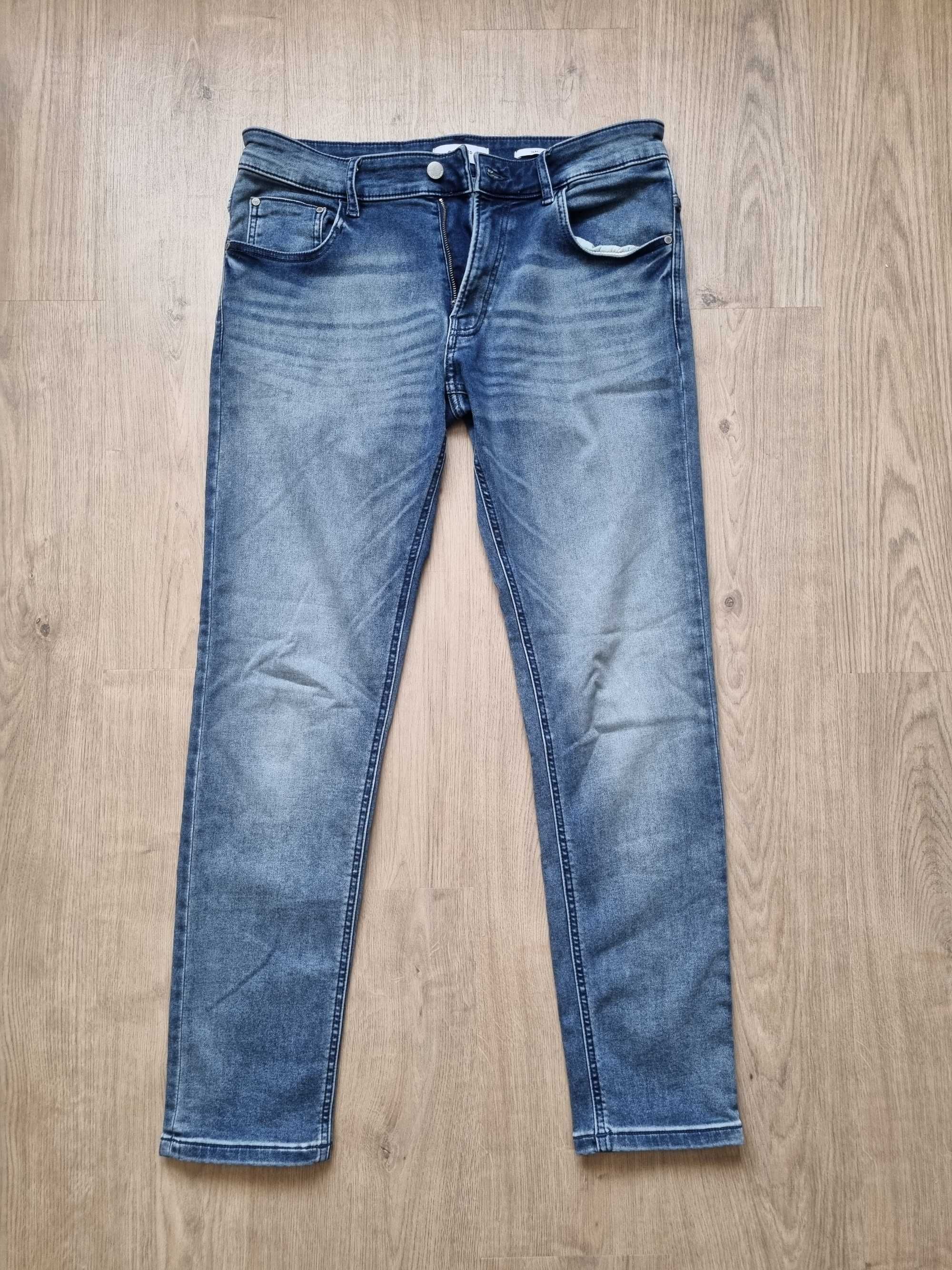 Blugi albastri barbati, marimea 33/34, slim, Reserved + masuratori