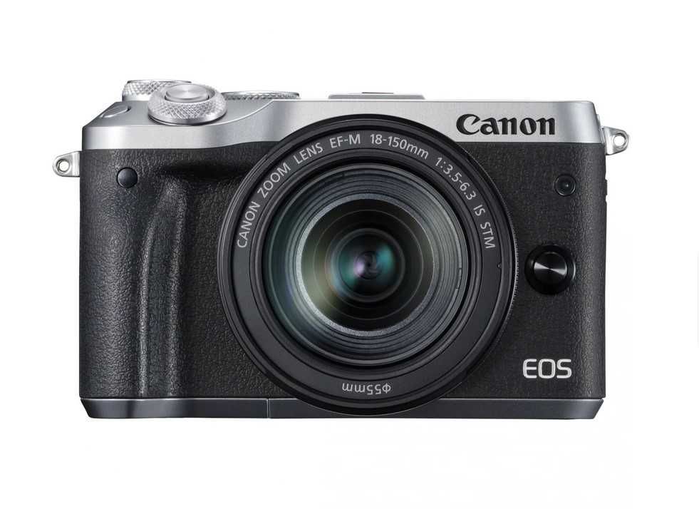 Aparat foto Mirrorless Canon M6 cu obiectiv Canon18-150mm F3.5 IS STM