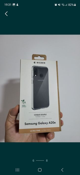 Husa Samsung Galaxy A20e transparenta, neagra, noua, nu jucarie