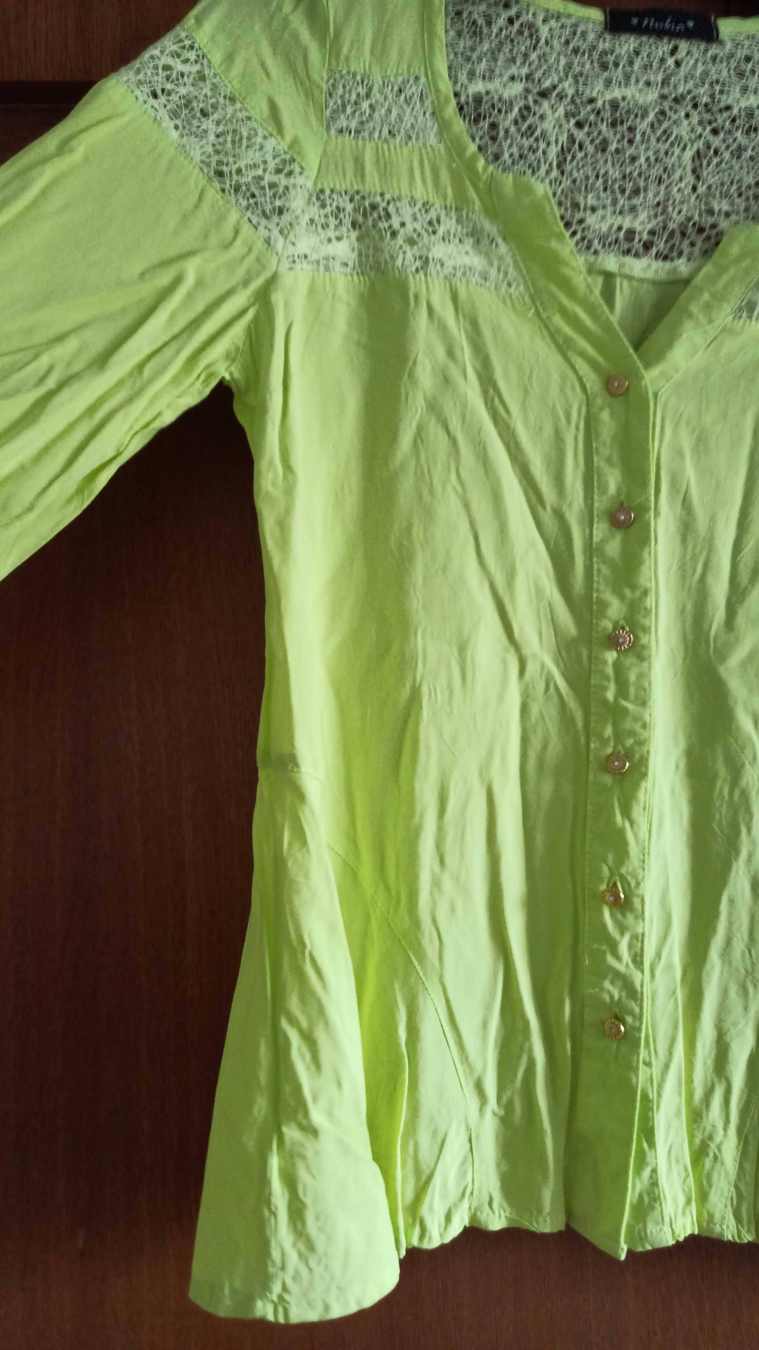 блуза в лайм зелено / Lime green blouse