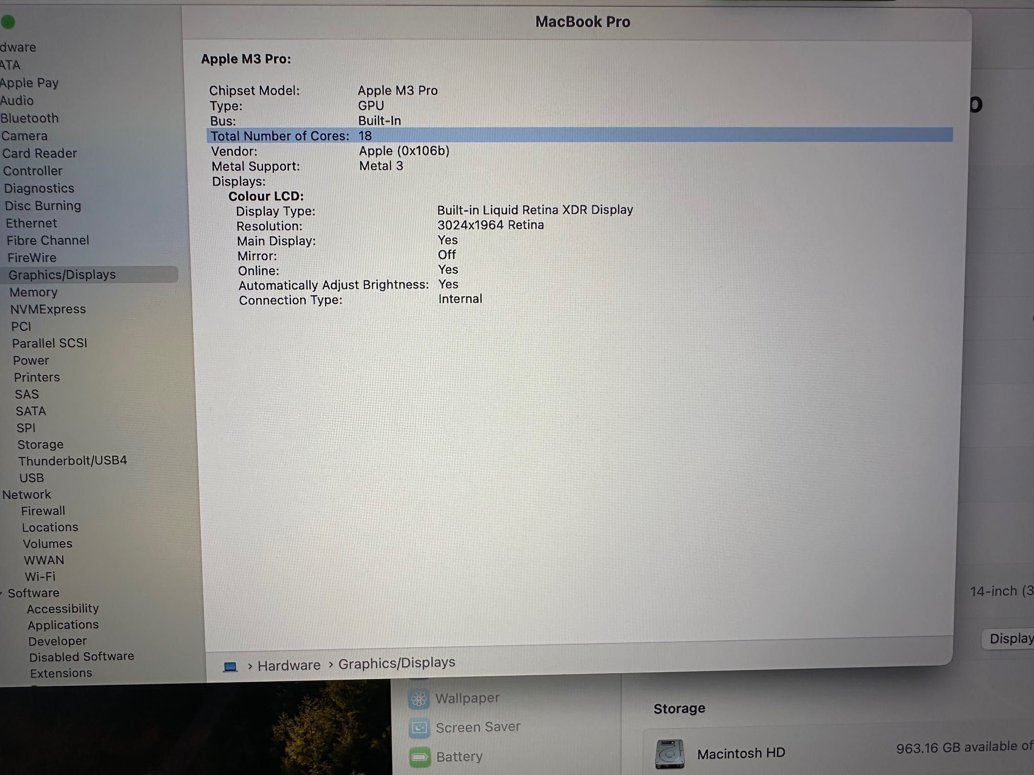 НОВ MacBook Pro 14" M3 PRO 12CPU, 18GPU, 18RAM, 1TB SSD