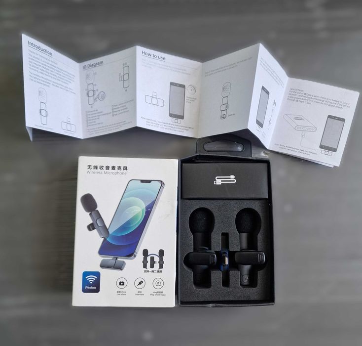 Безжичен lavalier щипка микрофон за Iphone-Ipad подкасти/лайфове