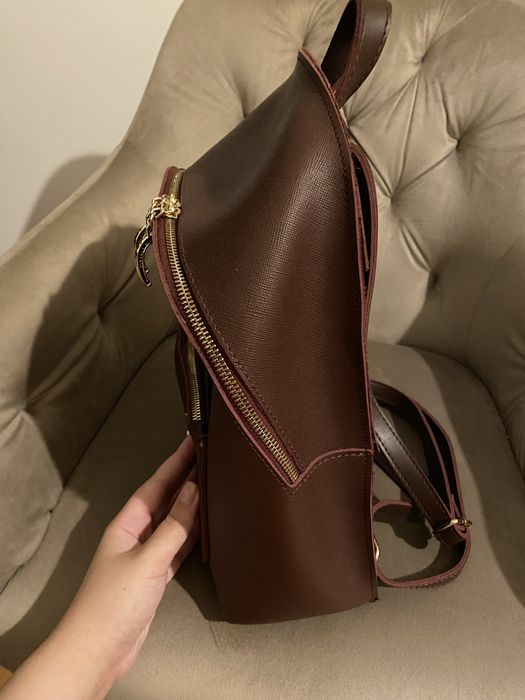 Rucsac piele culoare visiniu