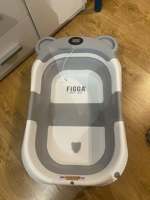 Cadita bebe cu suport FIGGA, extrapliabila, termometru inclus