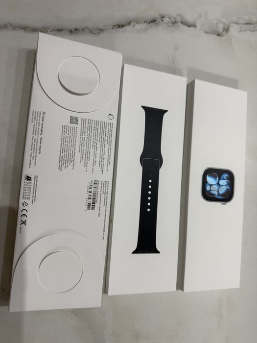 Apple Watch 11 GPS, Space Grey 46mm, Black Sport Band- M/L