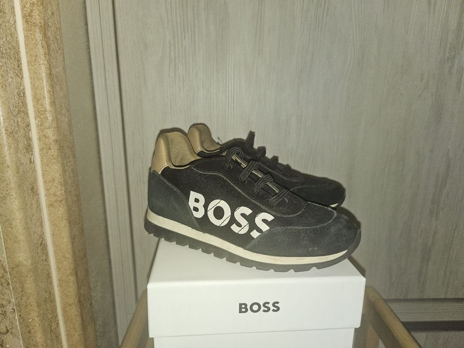 Детски обувки за момче Boss естествена кожа номер 28