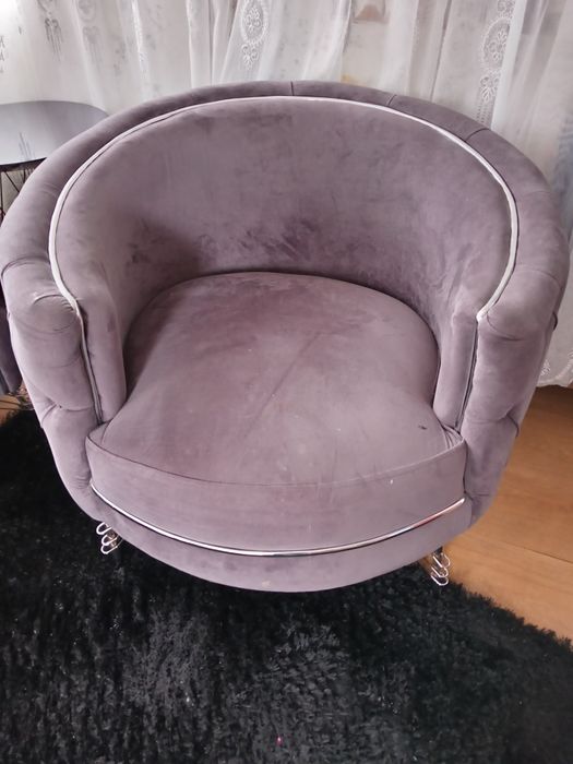 диванен комплект в тъмно сив цвят