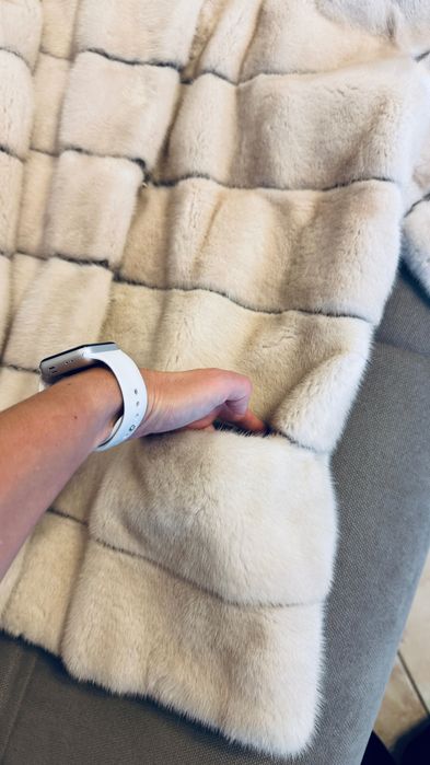 #101 Палто от норка.XL.Визон.Яке от норка.Естествена кожа с косъм.