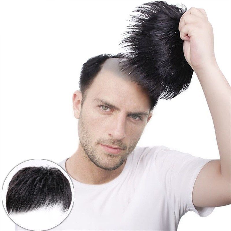 peruca barbati topper toupee  Negru, fibre sintetice