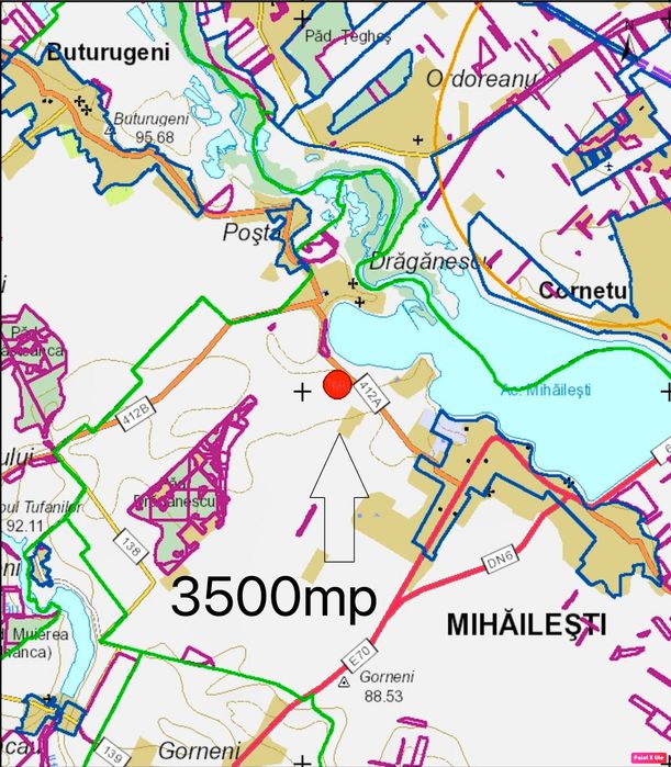terenuri Giurigiu-Mihailesti | 3500mp si 5300mp | acces din sosea