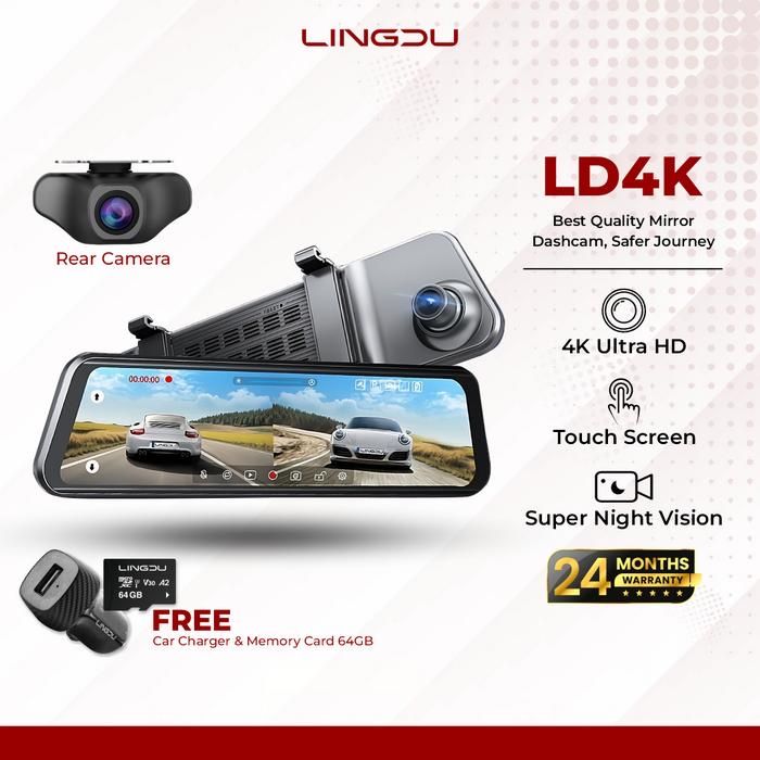 Зеркало видеорегистратор Lingdu LD4K