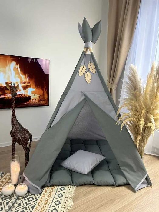 Вигвам детский, "ОТТЕНКИ СЕРОГО". КОМПЛЕКТ. SWEET HOME for kids