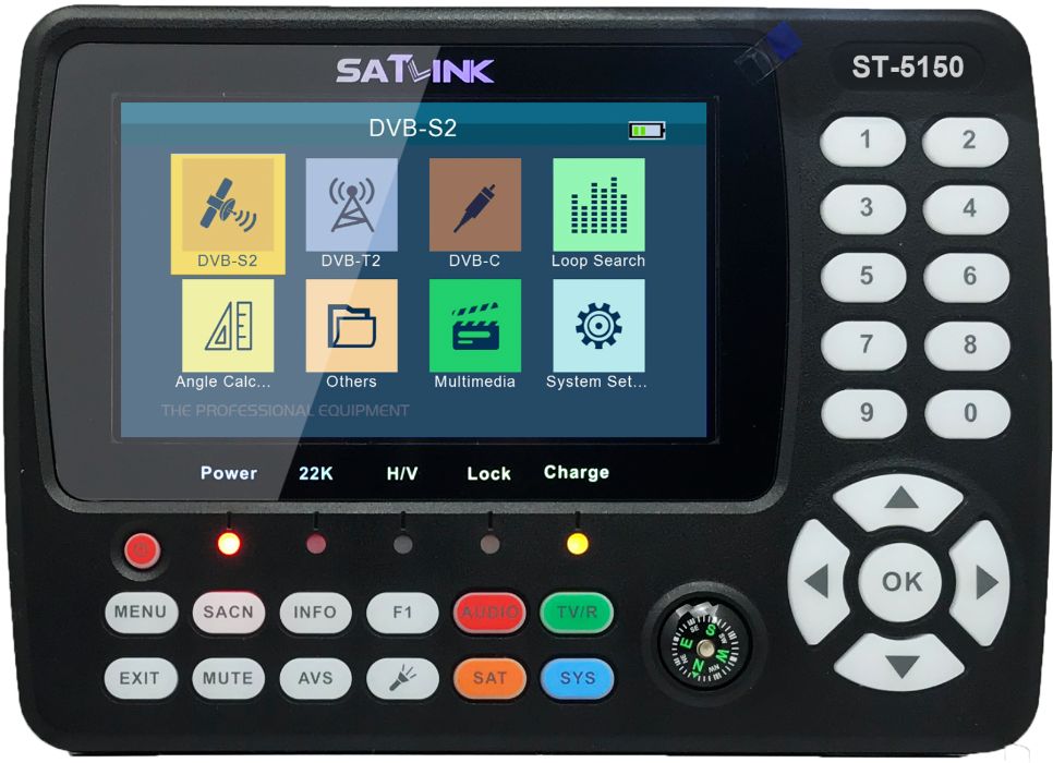 SATLINK ST-5150 DVB-S2/T2/C COMBO HD Satellite TV Finder Meter H.265 M
