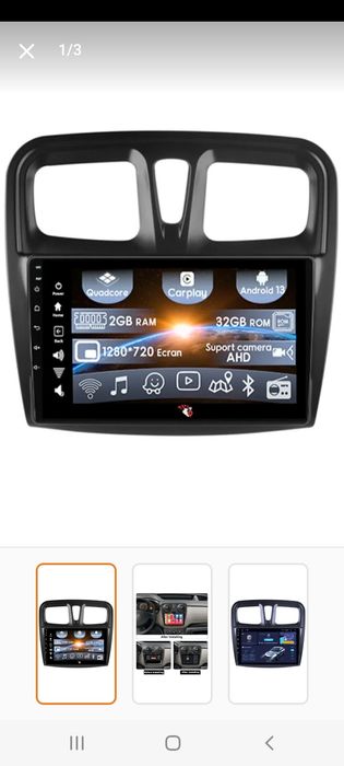Navigatie android 14-4G-RAM 64GB memorie interna Dacia Logan,2 Sandero