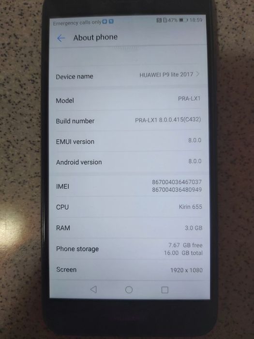 Huawei p9 lite liber de retea