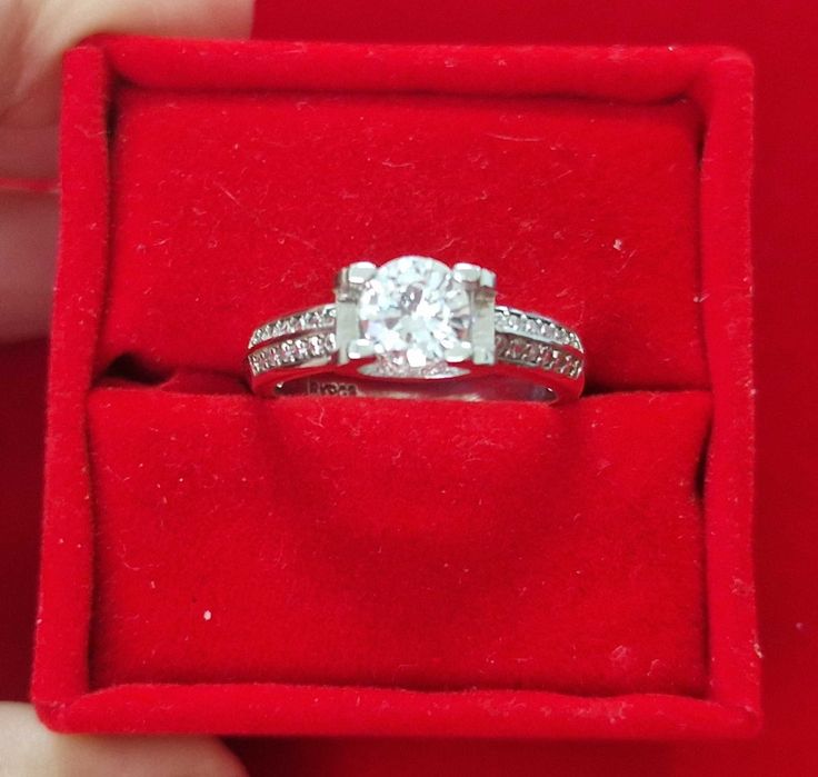 GR116, inel placat aur alb 18 k, model logodna, zirconiu alb fatetat