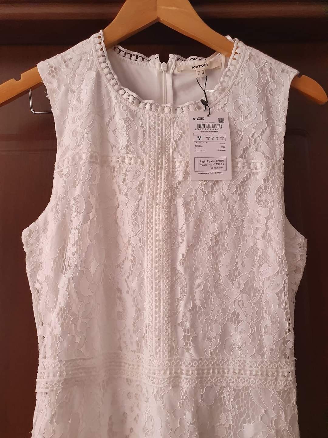 Rochie noua alba din dantela