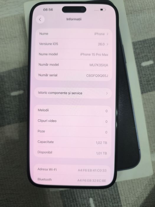 Vând s-au schimb iPhone 15 Pro Max 5G Blue Titanium 1TB