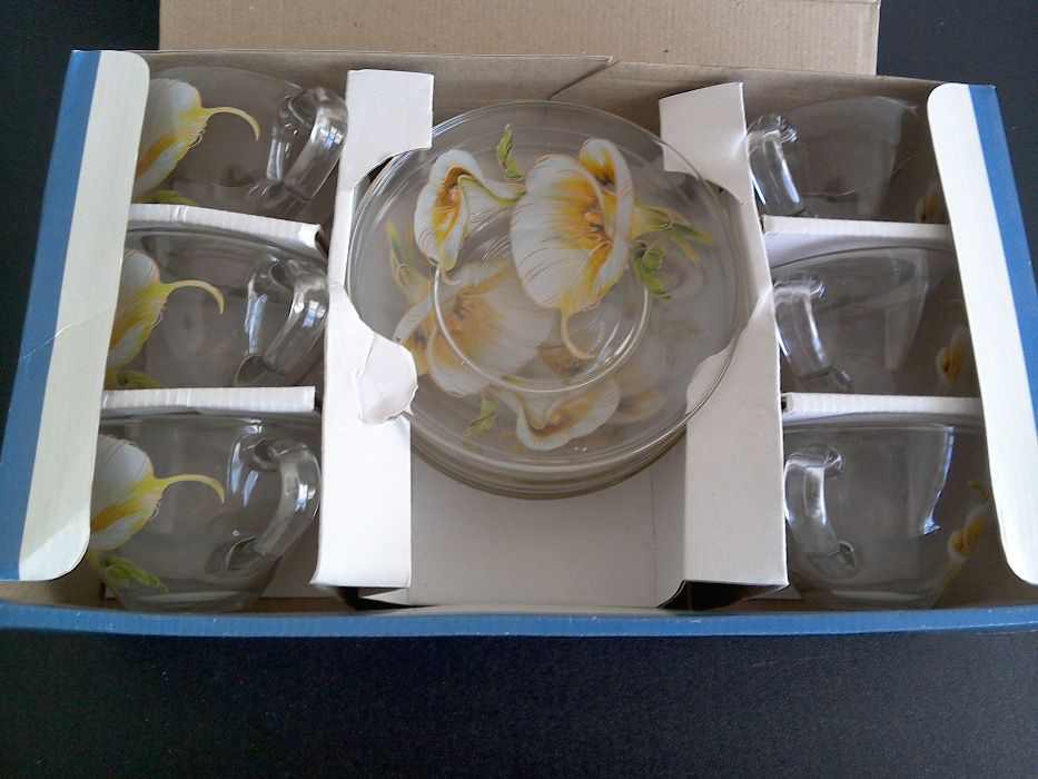 Servici/set cești cafea/ceai, NOI, 12 piese - 250 ml.