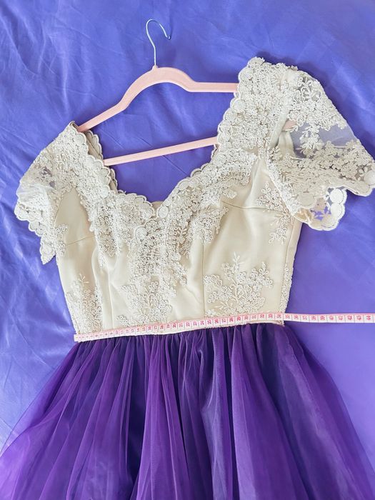 Rochie de ocazie, dantela si tul