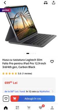 Husa cu tastatura Logitech Slim Folio Ipad Pro 12.9 gen 3,4,5,6