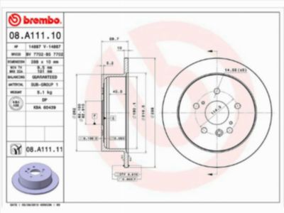 Диск тормозной зад  Toyota Harrier