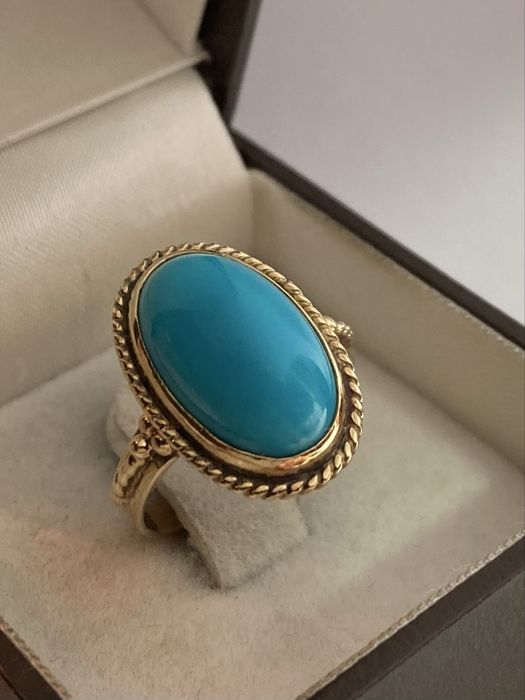Inel vintage aur cu Turquoise