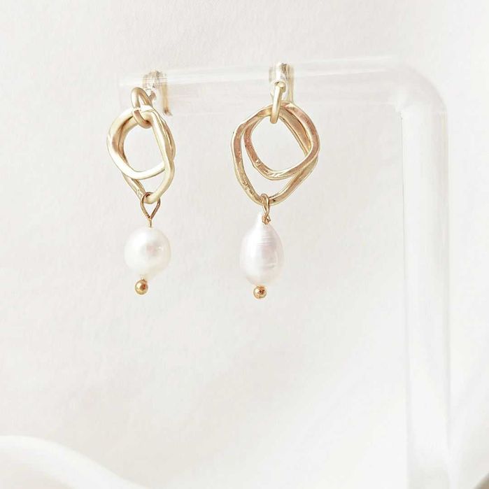 Фасетирани обеци / сребърни бижута / колие