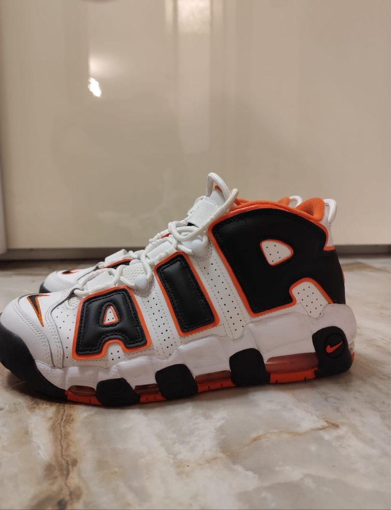 Nike Air More Uptempo 96 White Black Starfish Orange