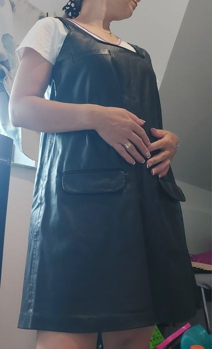 Rochie Salopeta piele Zara
