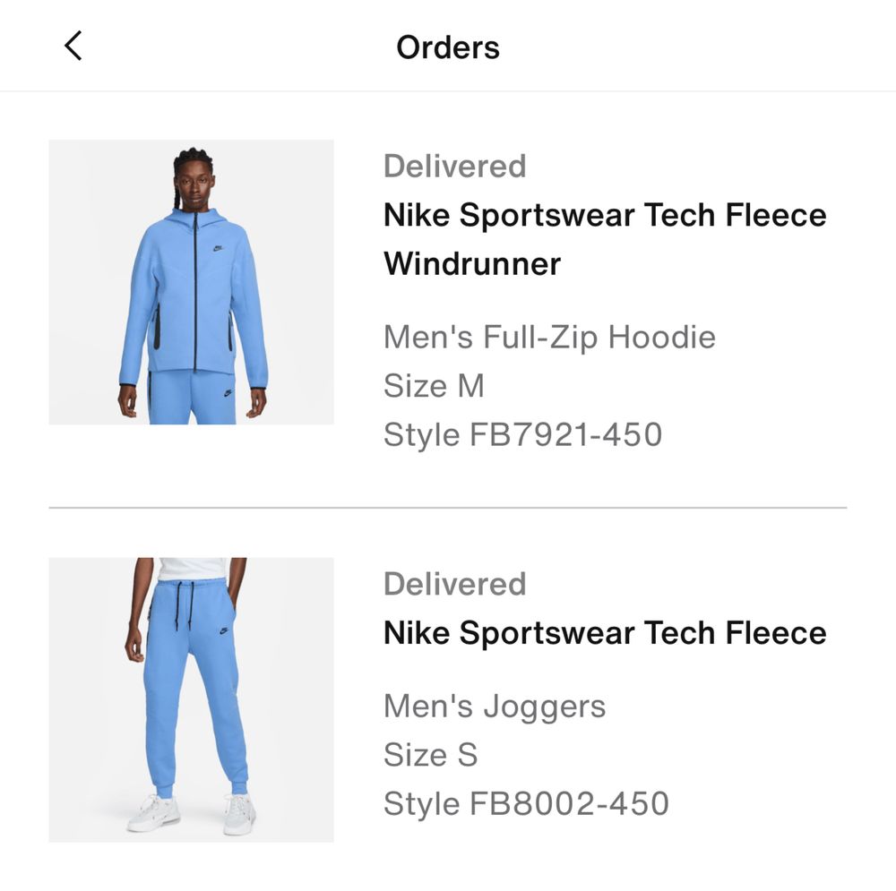 Nike Tech Fleece комплекти – Сив (S) и Син (M)