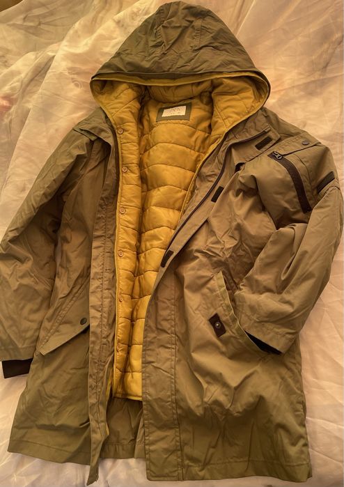 Geaca parka /cardigan  made italy +esarfa matase/zara 164cm/13-14 ani