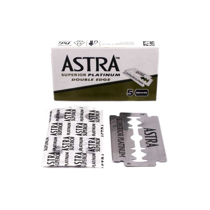 Lame de ras Astra Superior Platinum 100 buc barbierit clasic barbati
