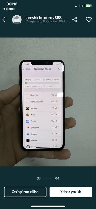 Iphone.x qancha tez bosa yaxshi