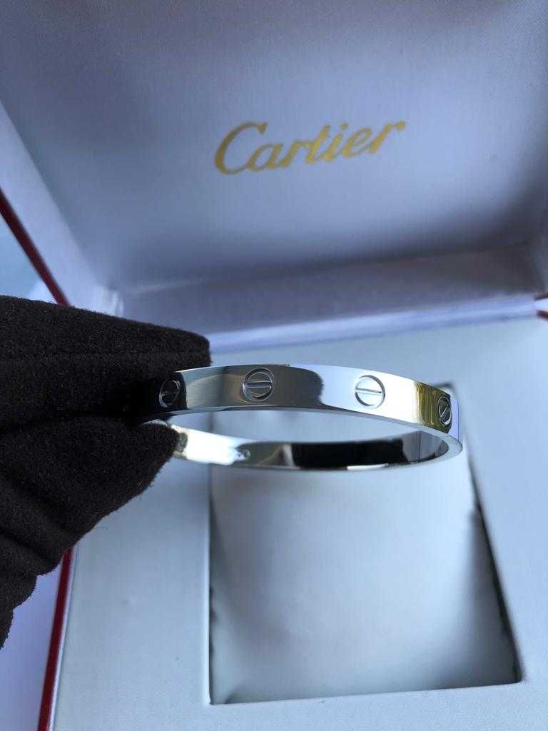 Brățară Cartier LOVE 19 aur alb 585